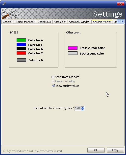 DNA chromatogram assembly